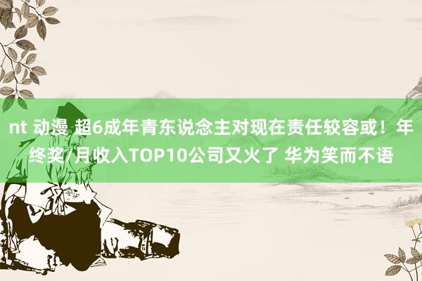 nt 动漫 超6成年青东说念主对现在责任较容或！年终奖/月收入TOP10公司又火了 华为笑而不语